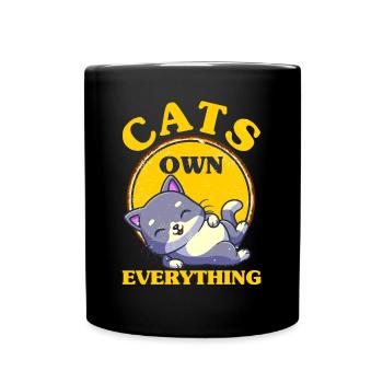 Chat Parents Chat Chats Dictons Cadeau - Mug uni - noir - Devant