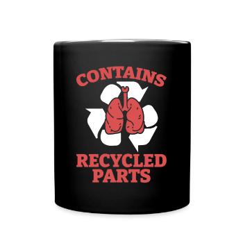 Lung Lung disease Spare parts Lung donation - Full Colour Mug - black - Front