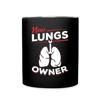 Lungen Besitzer Spenderunge Lungen Krebs Überleben - Tasse einfarbig - Schwarz - Vorne