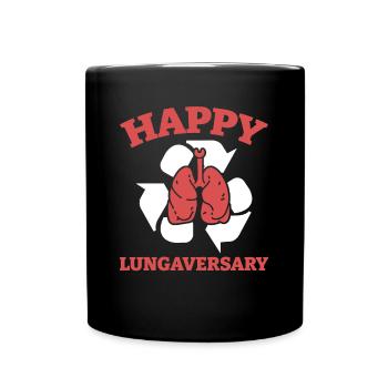 Spenderlunge Ersatzteile Lungen Operation Geschenk - Tasse einfarbig - Schwarz - Vorne