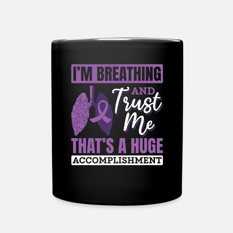 Lungen Transplantation Spenderlunge Atmen Geschenk - Tasse einfarbig - Schwarz