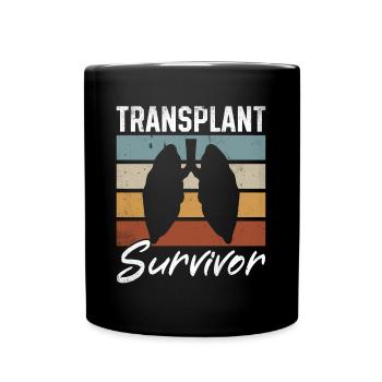 Lung Collapses Donor Lung Survivor Vintage - Full Colour Mug - black - Front
