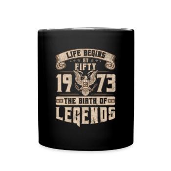 Born 1973 Birthday gift 50 years retro - Full Colour Mug - black - Front