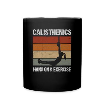 Gymnastique Hang On Exercice Retro Workout - Mug uni - noir - Devant