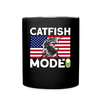 Mode poisson-chat sur cadeau de pêche au poisson-chat - Mug uni - noir - Devant
