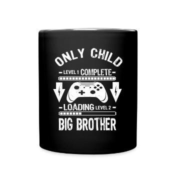 BiG Brother Loading Gamer gender reveal idea - Tasse einfarbig - Schwarz - Vorne