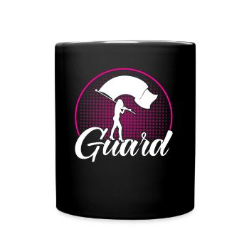 Wache Fahnenwache Geschenk - Tasse einfarbig - Schwarz - Vorne