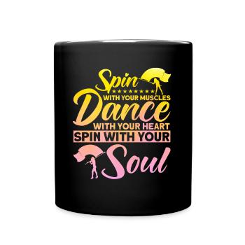 Dance With Your Heart Flag Guard Gift - Full Colour Mug - black - Front
