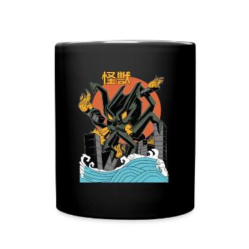 Cheval Géant Coucher de Soleil Japonais - Mug uni - noir - Devant