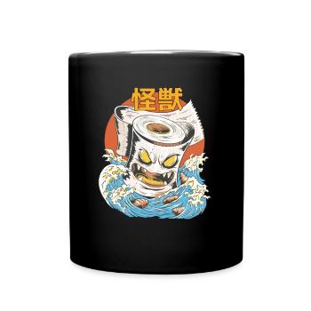Papier toilette géant Sunset japonais - Mug uni - noir - Devant