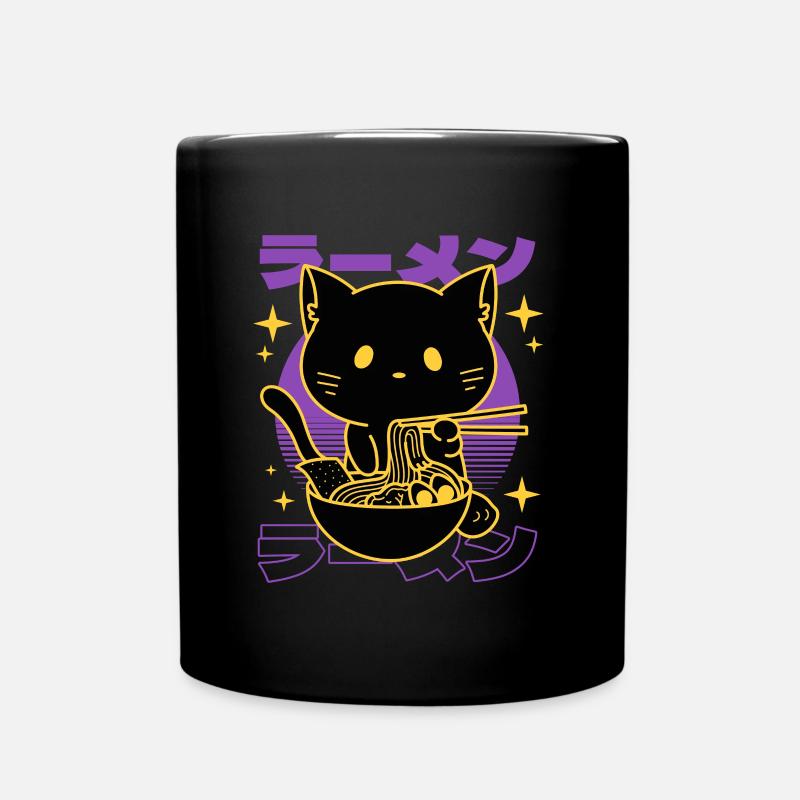 Ramen chat japonais - Mug uni - noir