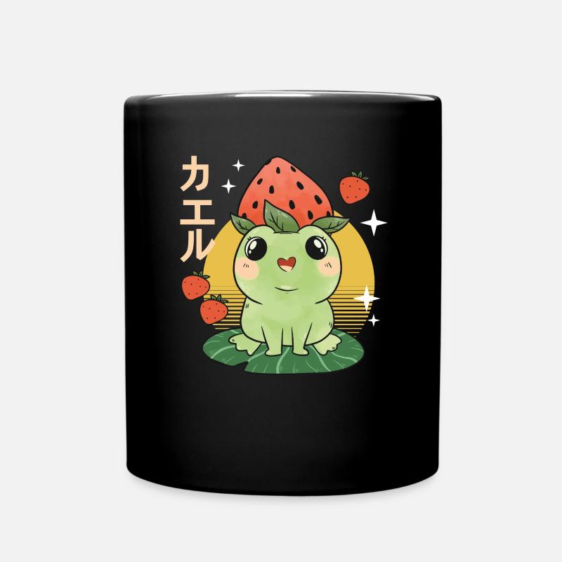 Erdbeerfrosch Japanisch - Tasse einfarbig - Schwarz