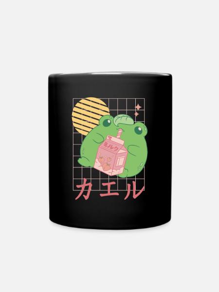 Erdbeermilchfrosch Japanisch - Tasse einfarbig - Schwarz