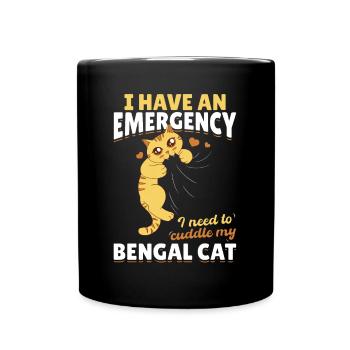 Katzenrassen Notfall Muss Meine Bengal Umarmen - Tasse einfarbig - Schwarz - Vorne