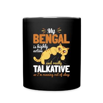 My Bengal Highly Active Talkative Running No Sleep - Tasse einfarbig - Schwarz - Vorne