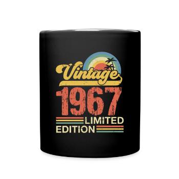 Édition limitée vintage anniversaire né en 1967 - Mug uni - noir - Devant