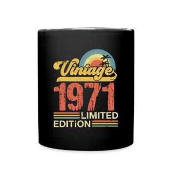 Limited Edition Vintage Birthday Vintage 1971 - Full Colour Mug - black - Front