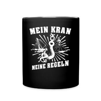 Kranfuehrer Kran Kranfahrer - Tasse einfarbig - Schwarz - Vorne