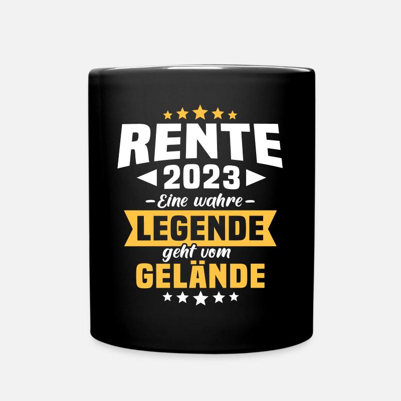 Rentner 2023 Rente Ruhestand Renteneintritt - Tasse einfarbig - Schwarz