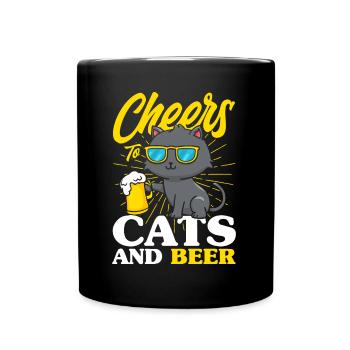 Chat Chat Parents Chats Dictons Cadeau - Mug uni - noir - Devant