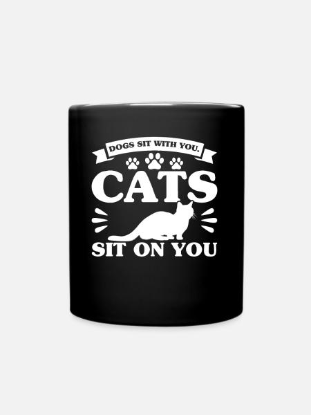 Katzeneltern Katze Katzenmama Geschenk - Ensfarvet krus - sort