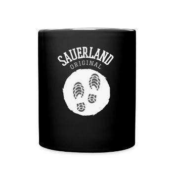 Sauerland Original | Dorfkind Wandern Wintersport - Tasse einfarbig - Schwarz - Vorne