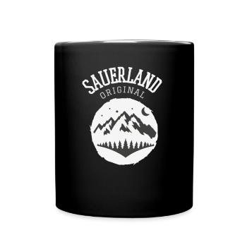 Sauerland Original | Dorfkind Wandern Wintersport - Tasse einfarbig - Schwarz - Vorne