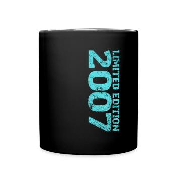 Limited Edition 2007 16. Geburtstag Geschenk - Tasse einfarbig - Schwarz - Vorne
