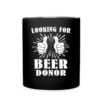 Beer sayings Drink beer - Full Colour Mug - black - Front