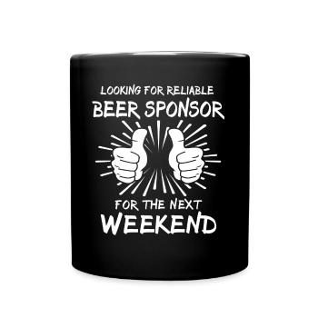 Beer sayings Drink beer - Full Colour Mug - black - Front