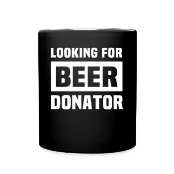 Beer sayings Drink beer - Full Colour Mug - black - Front