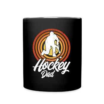 Hockey Papa Field Hockey Gift - Full Colour Mug - black - Front