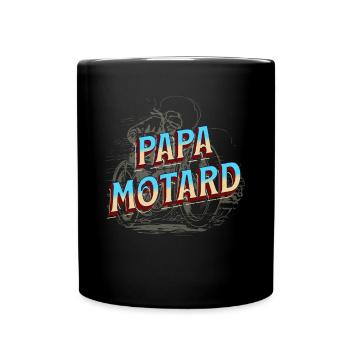 Papa Motard idée cadeau Passion moto humour - Mug uni - noir - Devant
