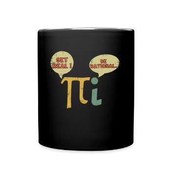 Funny Math Real March Math Holiday Mathematics Pi - Full Colour Mug - black - Front