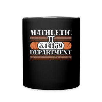 Mathe-Abteilung Sport Mathe Urlaub Mathematik Pi - Tasse einfarbig - Schwarz - Vorne