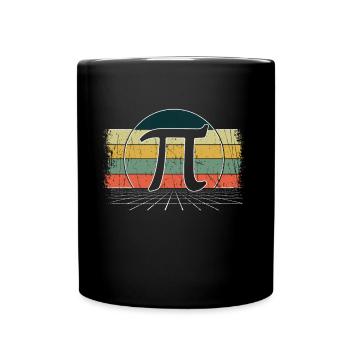 Retro March Math Holiday Mathematics Funny Pi - Full Colour Mug - black - Front