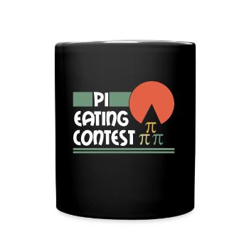 Funny Pi Eating Math Holiday Mathematics Joke Pi - Full Colour Mug - black - Front