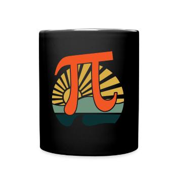 Groovy Pi Mathe Urlaub Mathematik Lustiger Pi Tag - Tasse einfarbig - Schwarz - Vorne