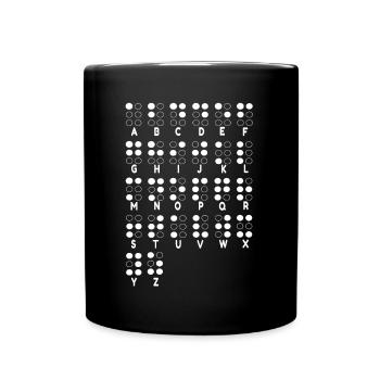 Blindness Letter Braille Language Braille Alphabet - Full Colour Mug - black - Front