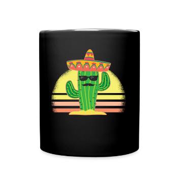 Jardin de cactus Sombrero mexicain - Mug uni - noir - Devant