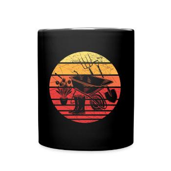 Retro Garden Tools Garden Gardener Hobby Gardener - Full Colour Mug - black - Front