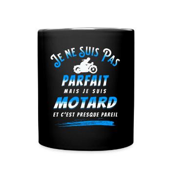 Moto Idée Cadeau pour Motard Citation Humour - Mug uni - noir - Devant