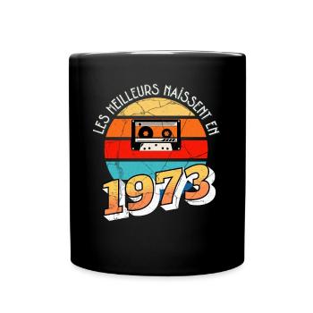 1973 anniversaire année de naissance cadeau humour - Mug uni - noir - Devant