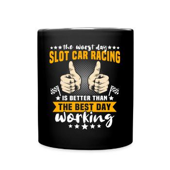 Slot Car Slotracing Slotcar - Tasse einfarbig - Schwarz - Vorne