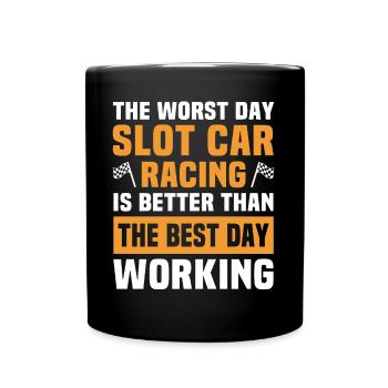 Slot Car Slotracing Slotcar - Tasse einfarbig - Schwarz - Vorne