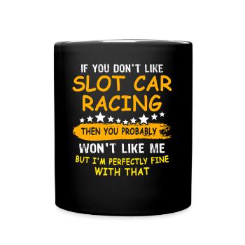 Slot Car Slotracing Slotcar - Tasse einfarbig - Schwarz - Vorne