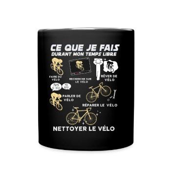 Passion Velo idée Cadeau homme Cycliste - Mug uni - noir - Devant