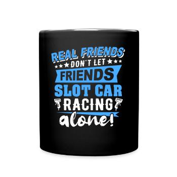 Slot Car Racing - Tasse einfarbig - Schwarz - Vorne
