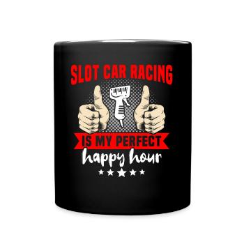 Slot Car Racing - Tasse einfarbig - Schwarz - Vorne