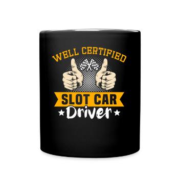 Slot Car Racing - Tasse einfarbig - Schwarz - Vorne